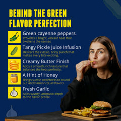 BuffaDill on pizza crust providing bright tangy kick