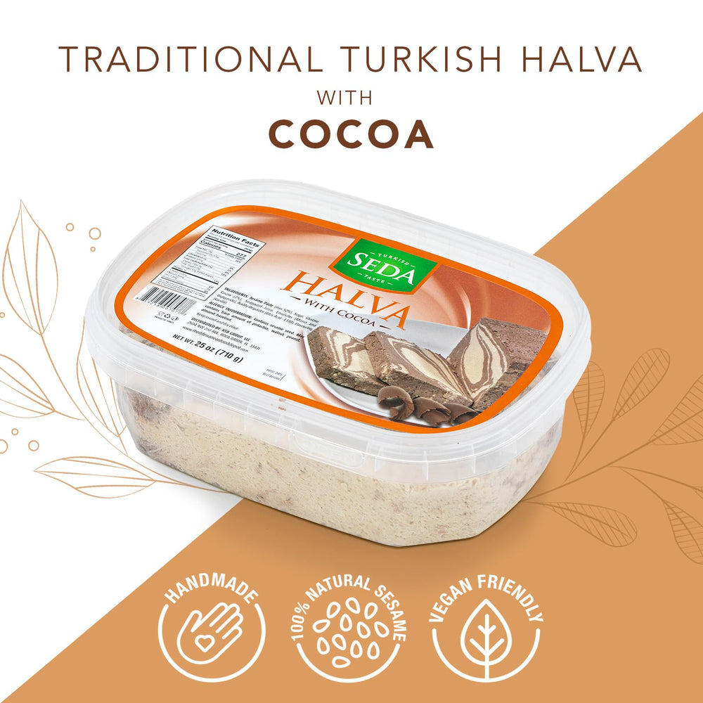 Seda Halva Pistachio 25oz pack with green flecks and nutty notes