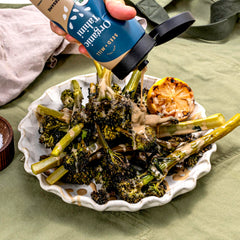 Seed + Mill tahini used in dips and dressings on a plate with rich flavor