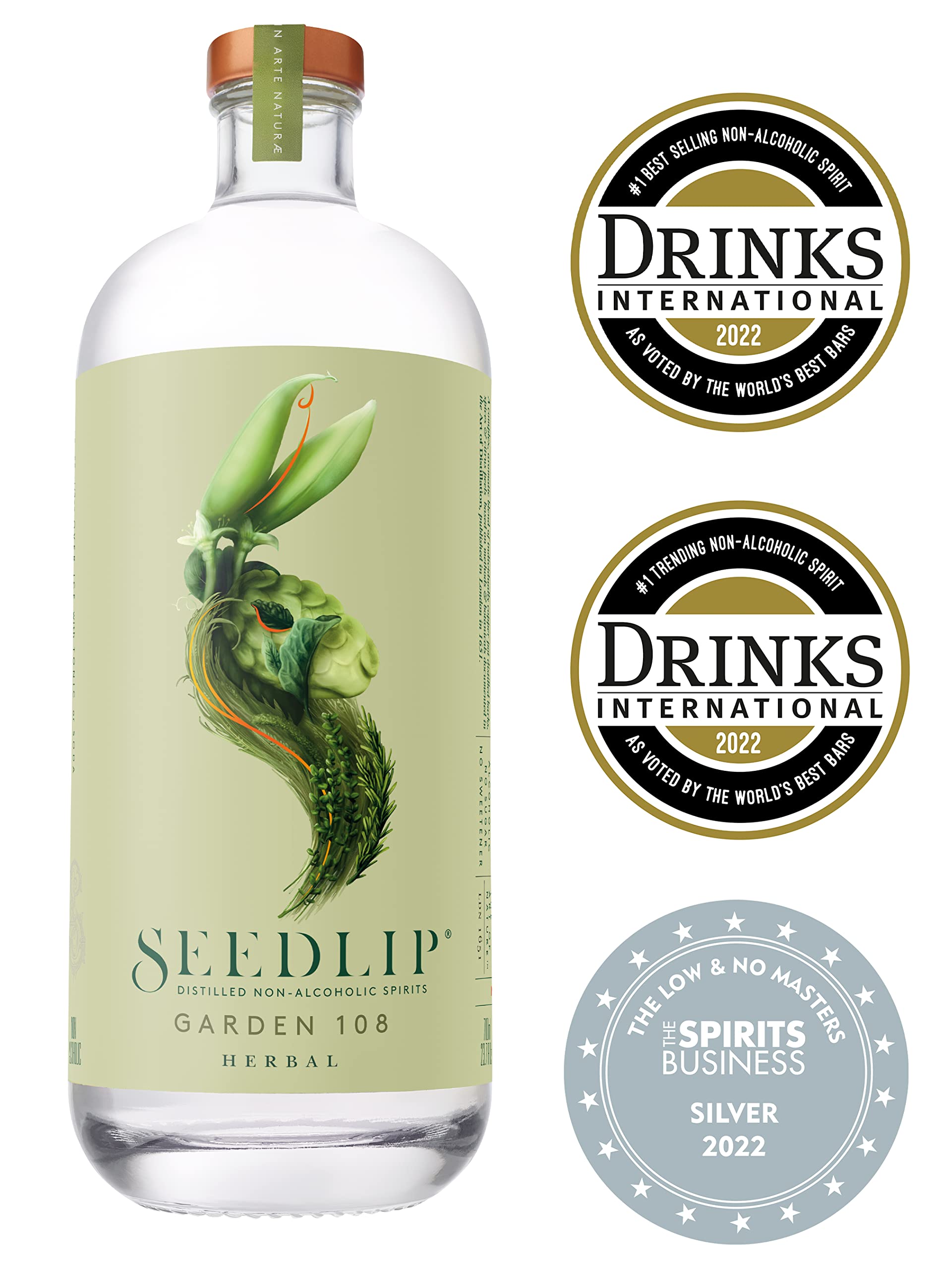 Seedlip Garden 108 pour demonstrates versatility with mixers and ice.