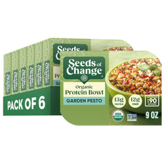 SEEDS OF CHANGE Garden Pesto Bowl, microwave-ready for quick lunches.