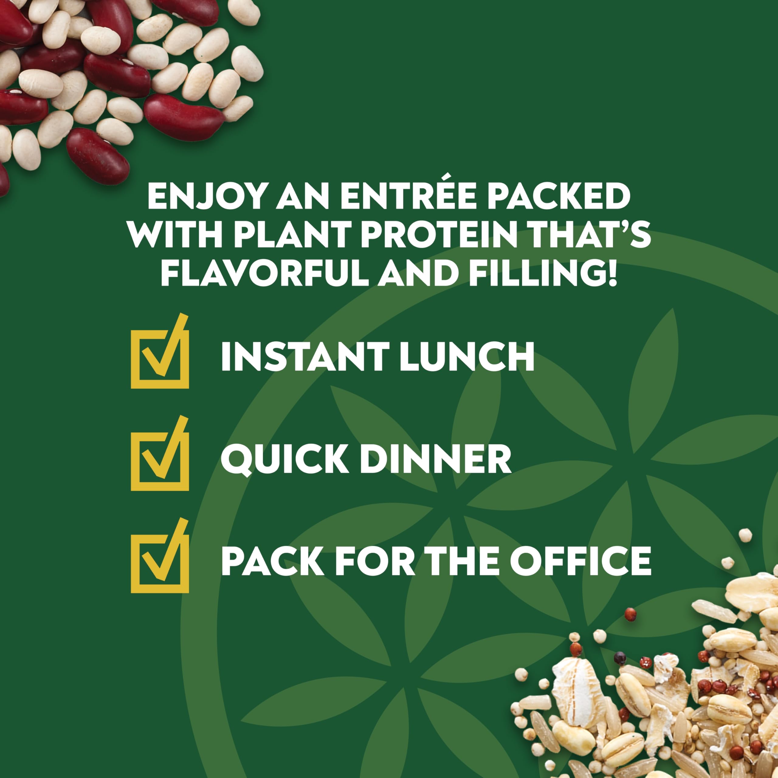 SEEDS OF CHANGE Harvest Herb bowl in a ready-to-eat setting, ideal for office lunches.