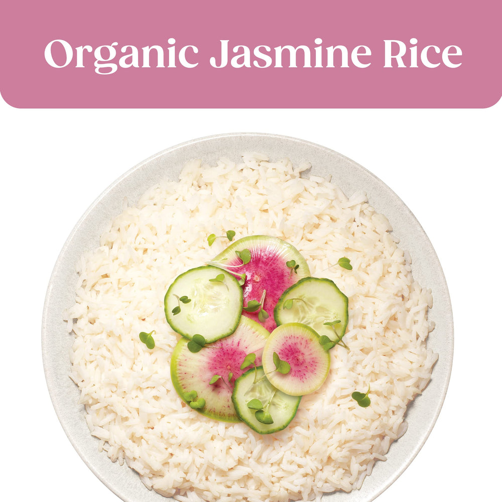 SEEDS OF CHANGE Jasmine Rice skillet preparation demonstrates versatile stove-top cooking.