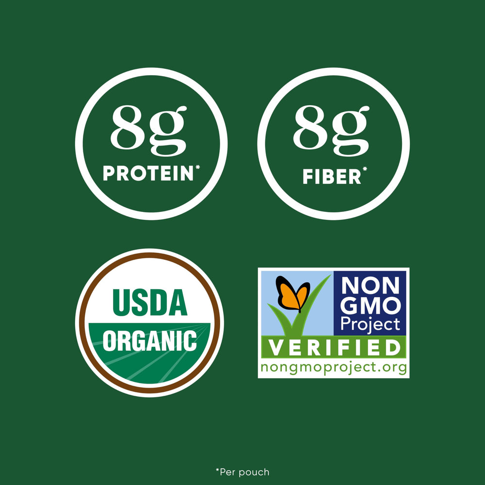 SEEDS OF CHANGE microwavable pouch releasing garlic aroma