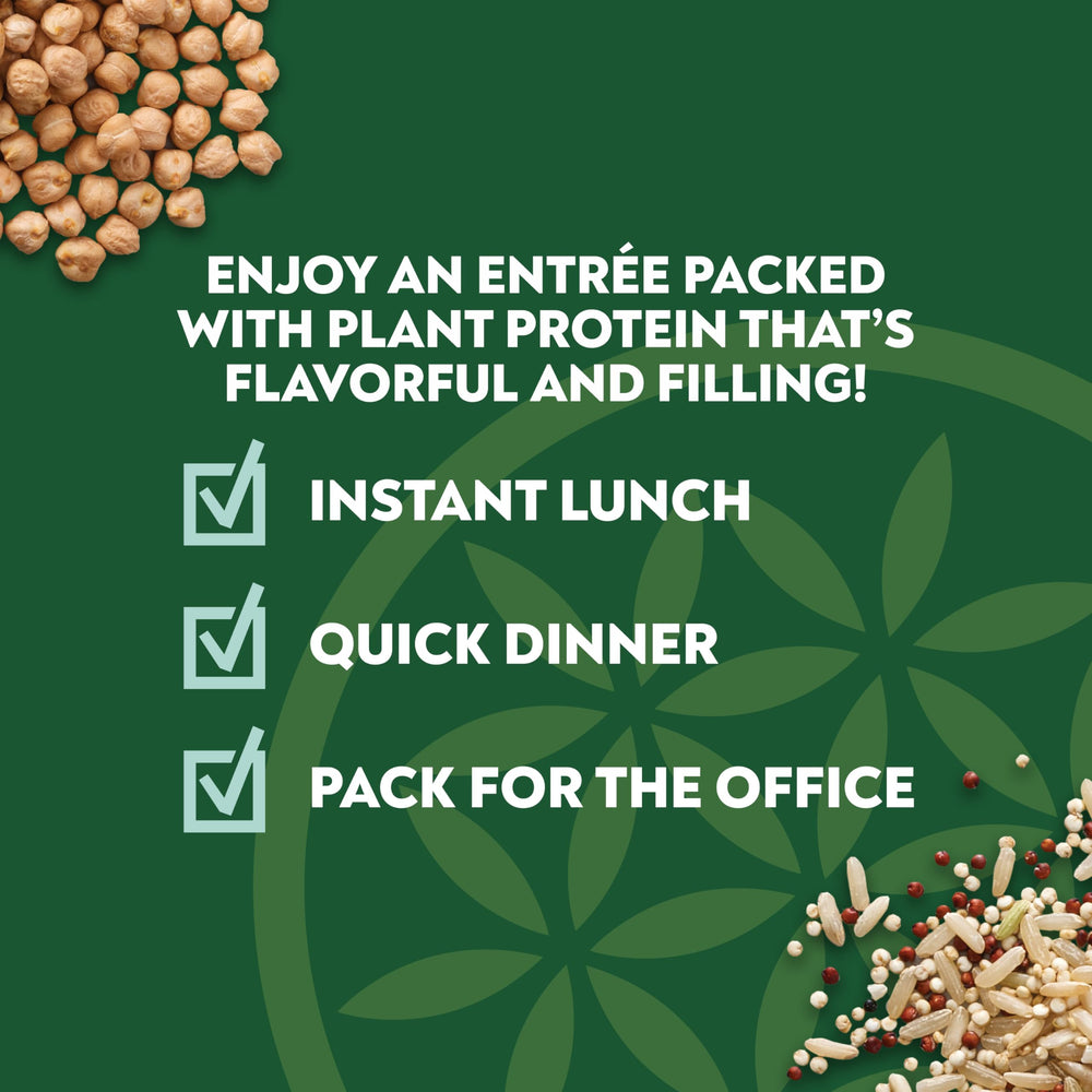SEEDS OF CHANGE Garden Pesto bowl microwaves in 90 seconds.