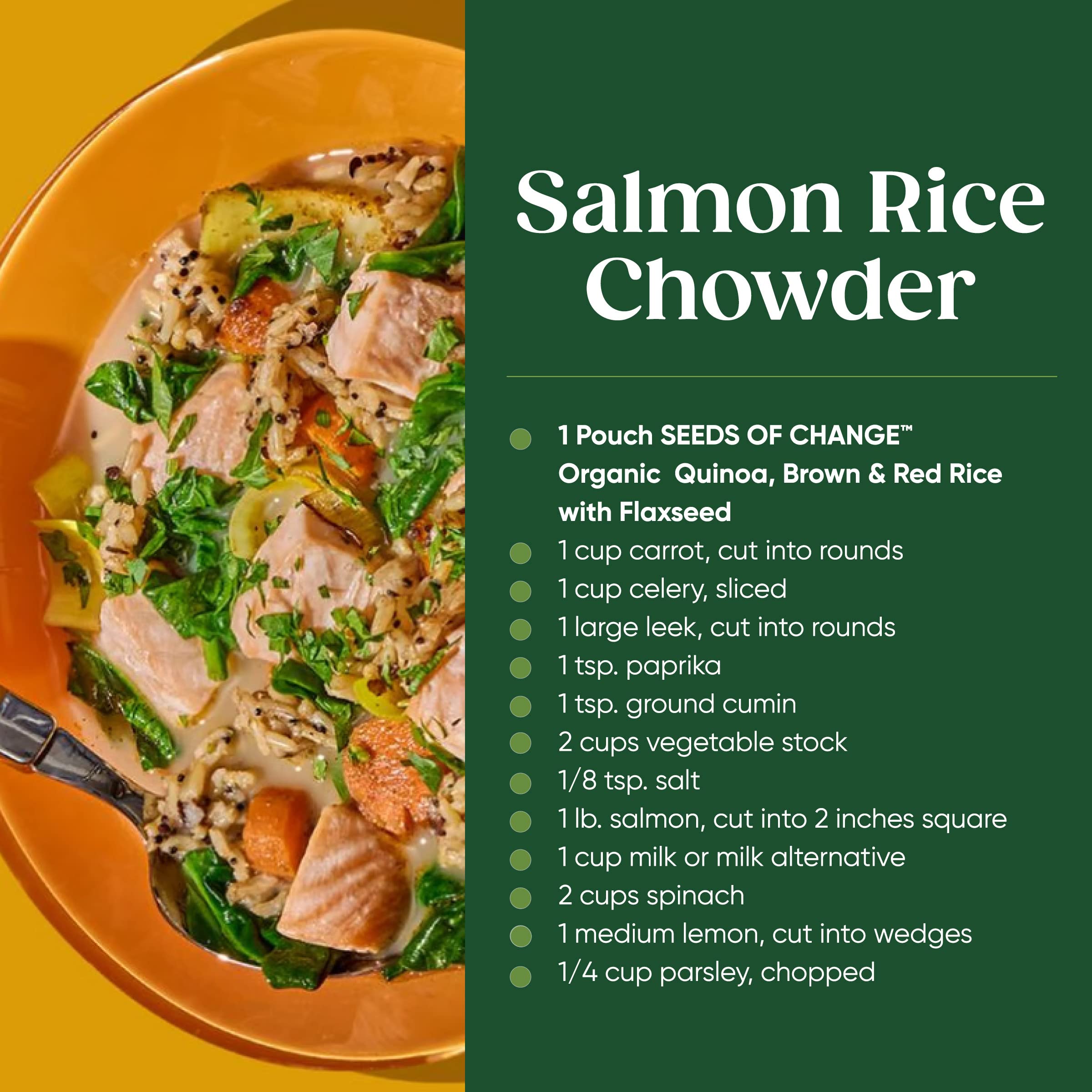 SEEDS OF CHANGE serving-ideas image hints at bowls and stir-fries with this flaxseed blend