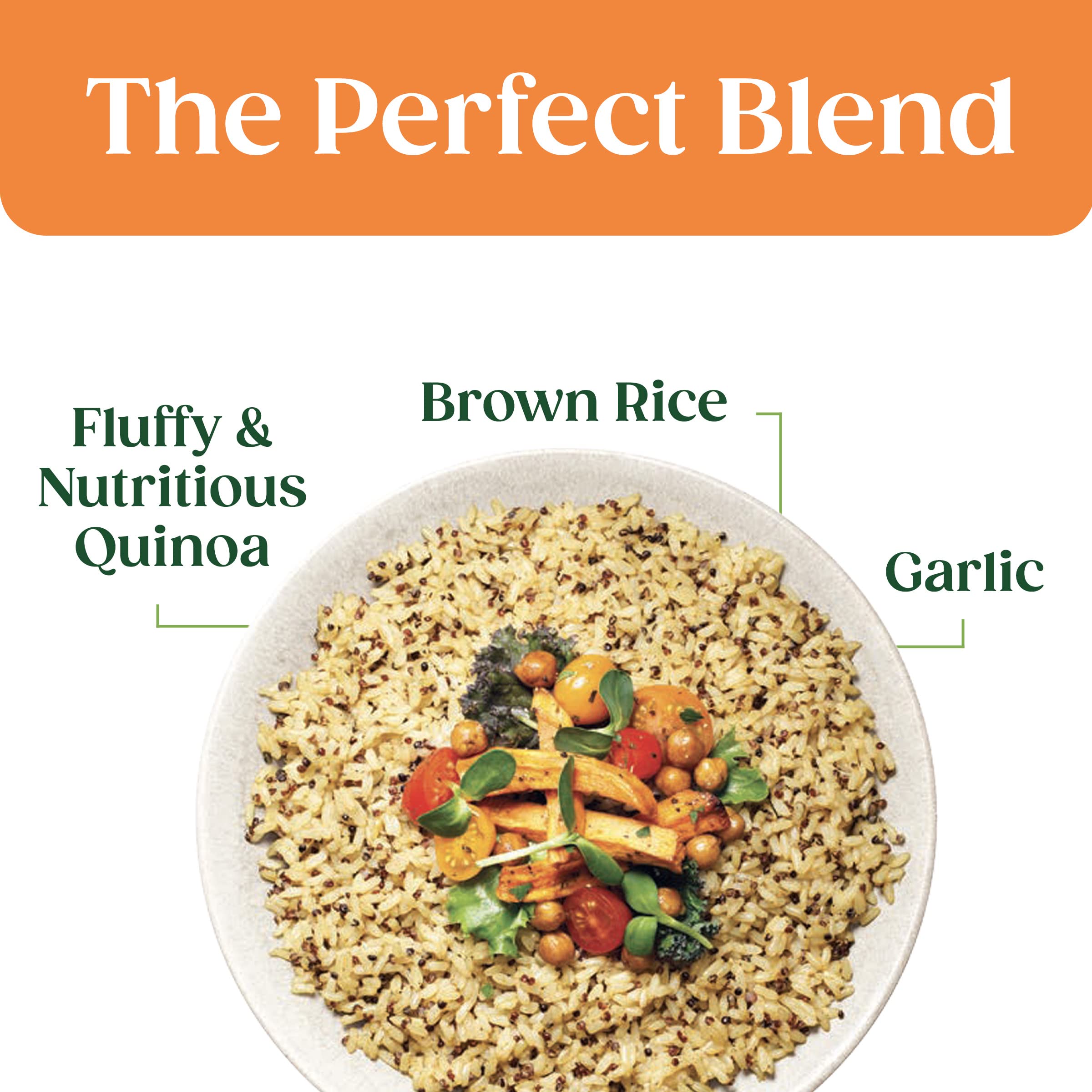SEEDS OF CHANGE quinoa-brown-rice garlic-garlic-cloves-closeup; fresh flavor cue.