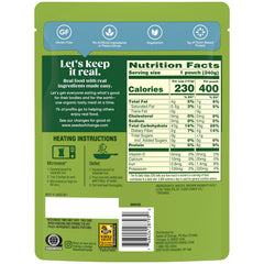 SEEDS OF CHANGE six-pack display highlights convenient organic rice for busy weeknights.