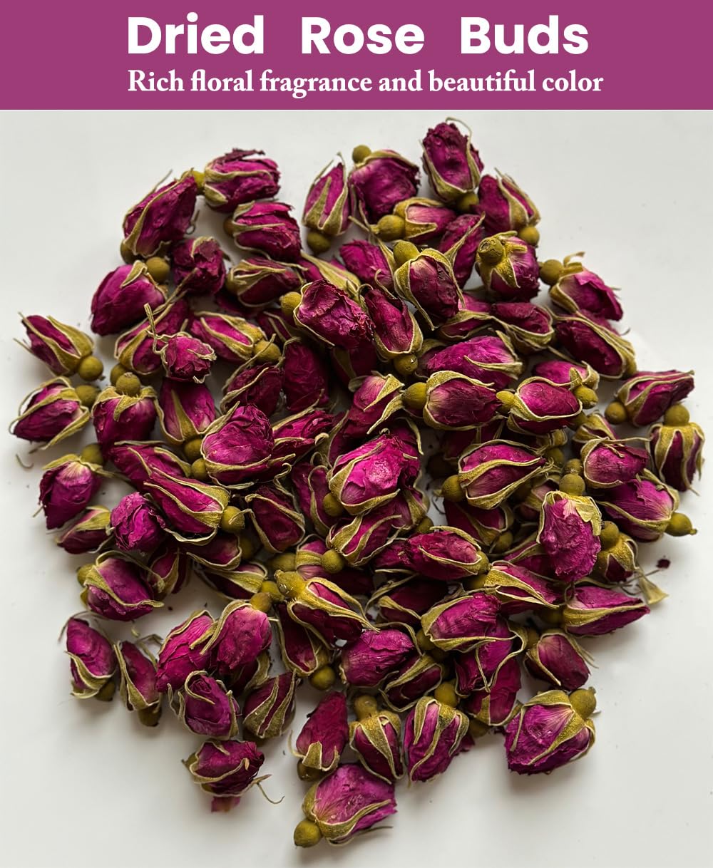 Seeyoung dried rose tea blend ready to steep and enjoy.