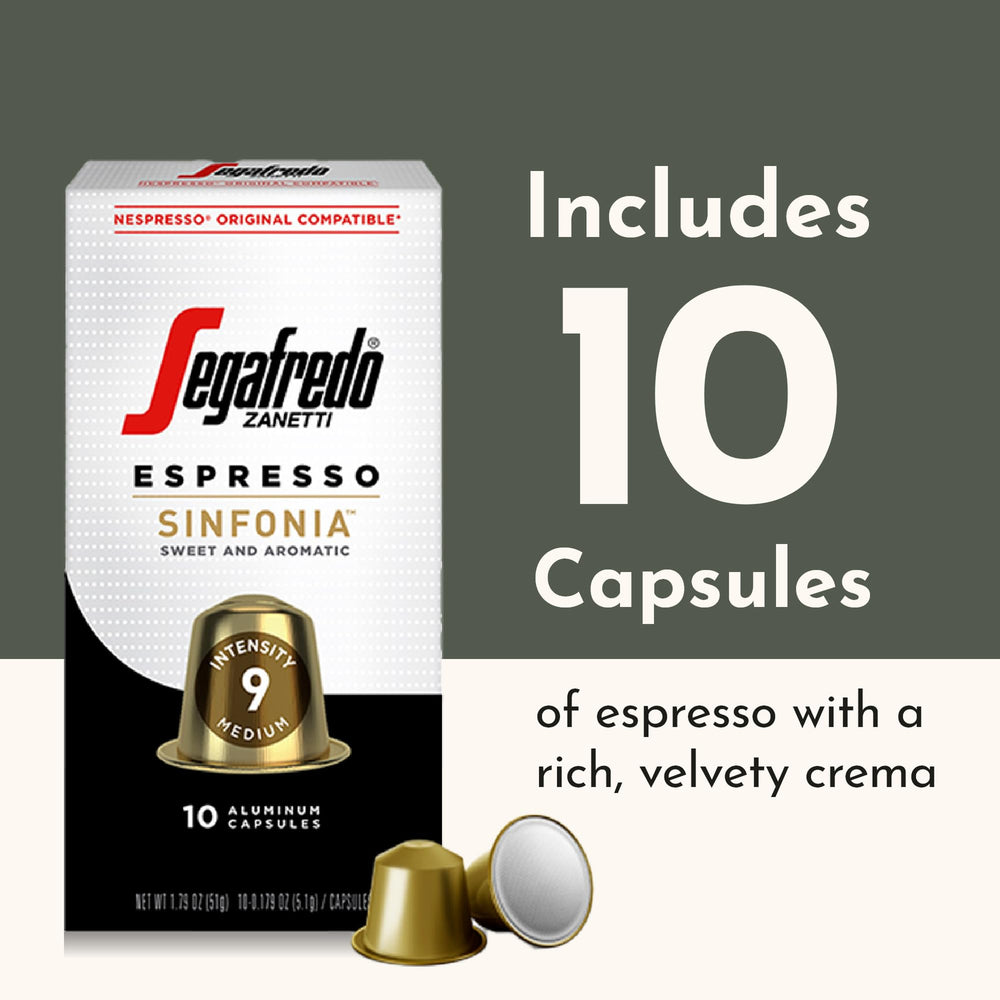 Medium roast Sinfonia for a robust, versatile espresso experience.