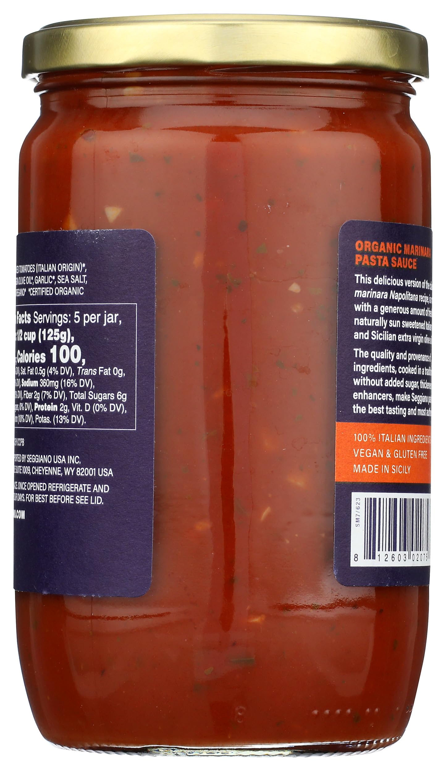 Seggiano Organic Garlic Marinara garlic cloves hint at fresh flavor
