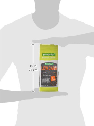 Seitenbacher nutrition label close-up showing 9g net carbs