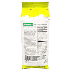 Seitenbacher Muesli Cereal #3 fruit mix in bowl with milk for quick breakfast.