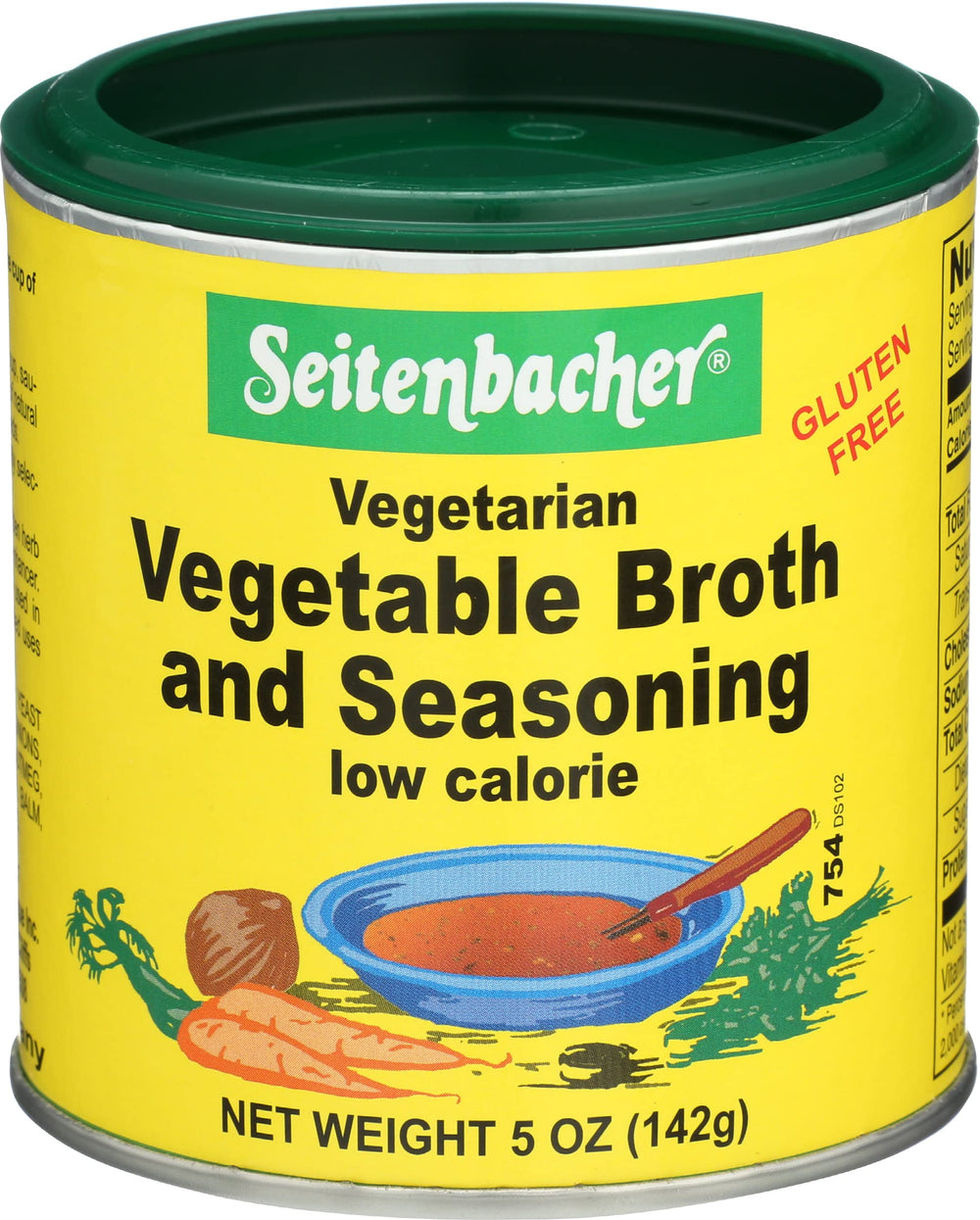 Seitenbacher Vegetable Broth and Seasoning can front for quick flavorful soups.