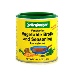 Pouring Seitenbacher broth into pot for quick meals.