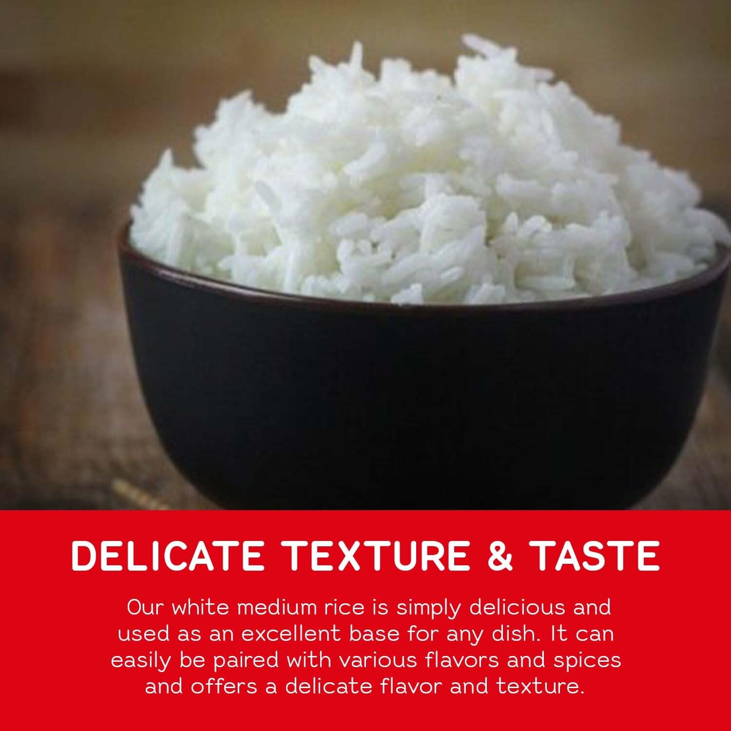 Sekka 15lb rice stored in pantry highlights family-friendly staple.