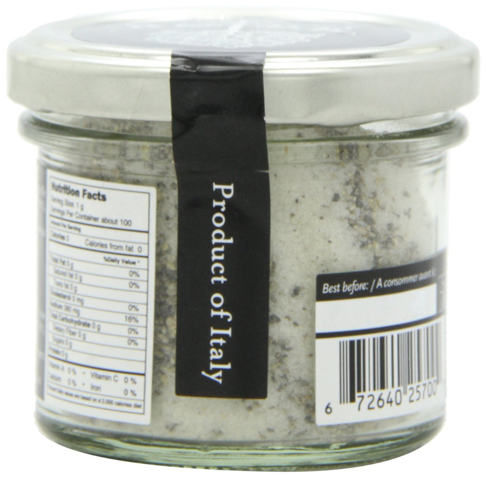 Selezione Tartufi black truffle salt crystals highlight premium seasoning and elevated roasting