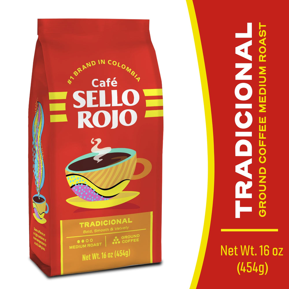 Ground coffee texture from Sello Rojo Traditional Medium Roast