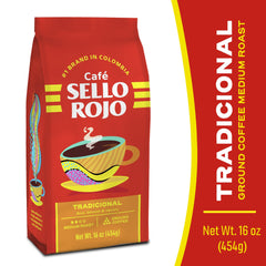 Ground coffee texture from Sello Rojo Traditional Medium Roast