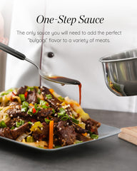 Sempio Bulgogi sauce glaze on skewers enhances caramelized, restaurant-quality bites.