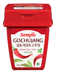 Sempio gochujang bottle shows authentic Korean chili paste for versatile cooking.
