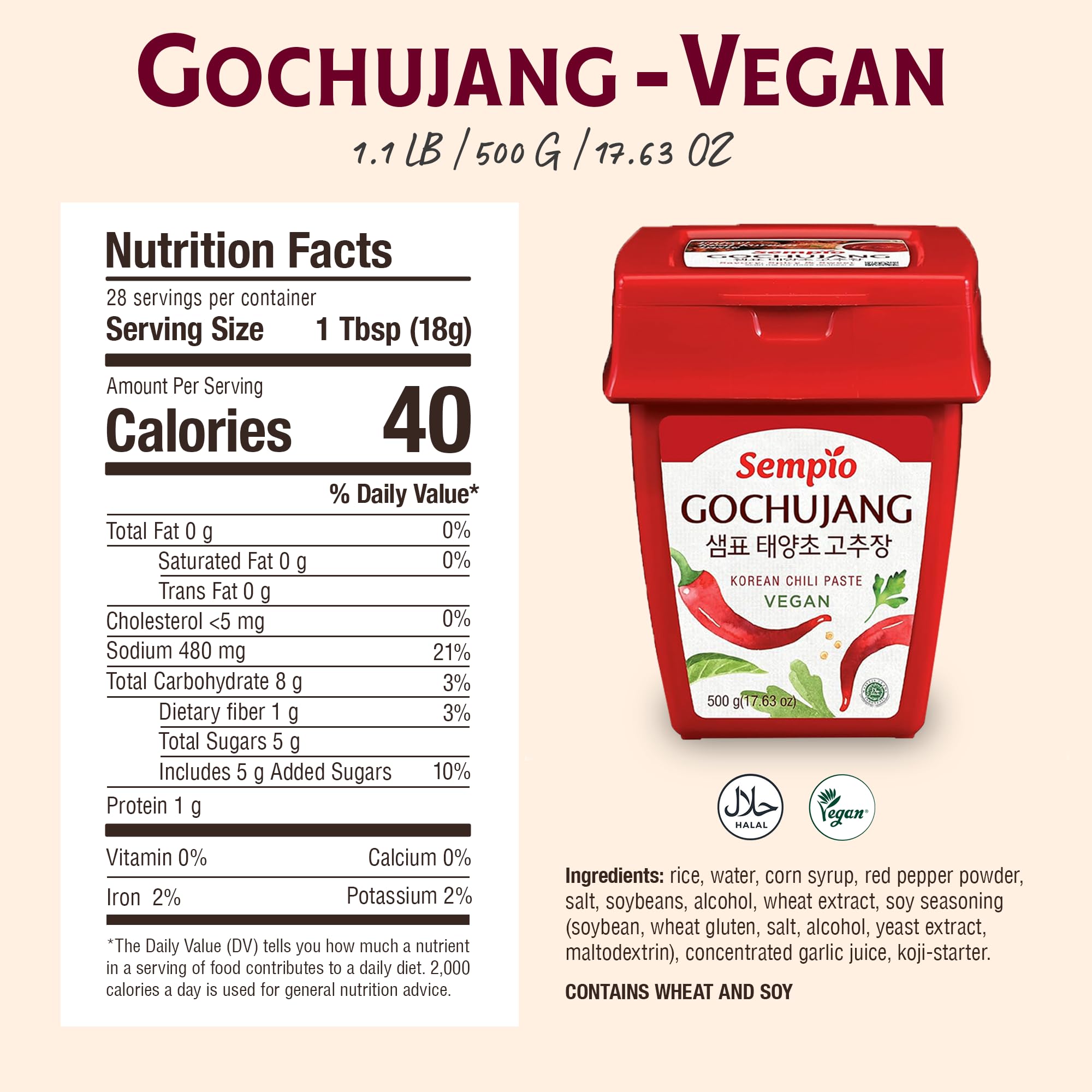Close-up of Sempio gochujang paste texture for rich flavor.