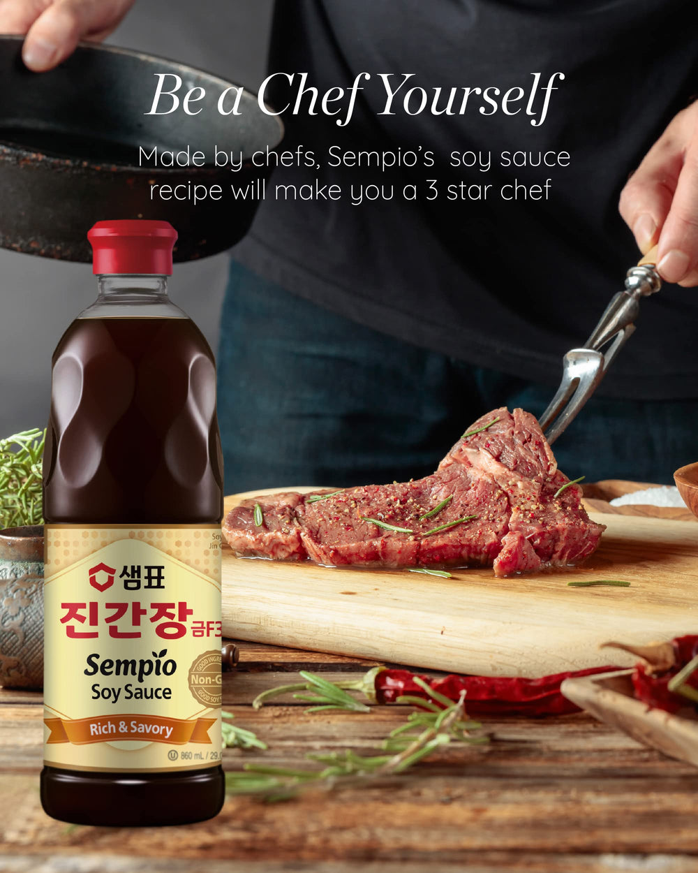 Jin Gold F3 bottle label highlights non-GMO, kosher, vegan certifications.
