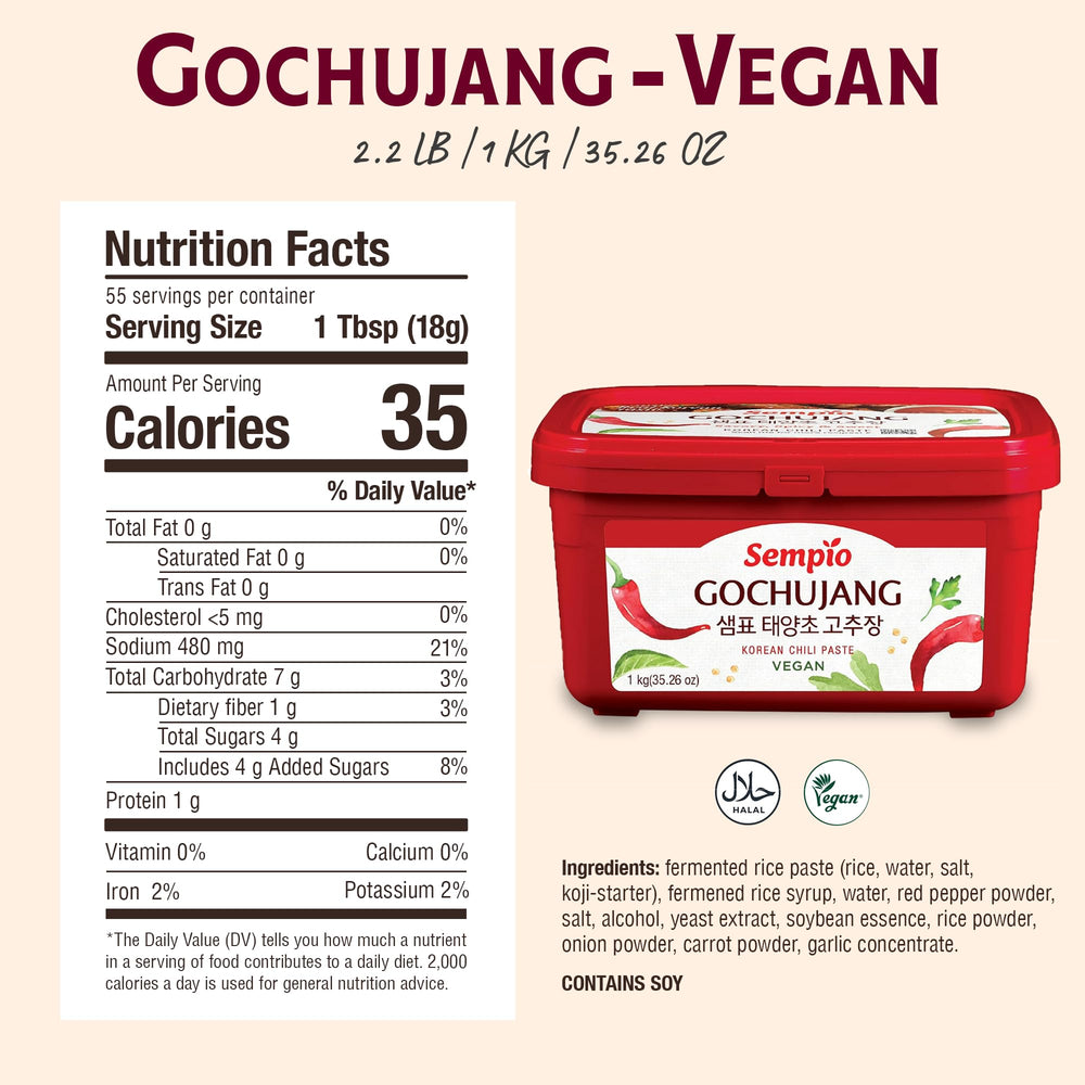 Sempio vegan gochujang sun-dried ingredients for deep flavor