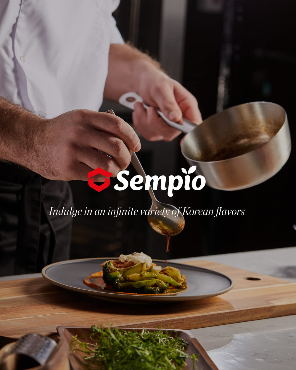 Sempio bottle on stovetop ready to flavor sauces