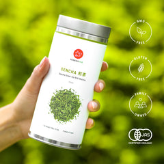 Senbird Cold Brew image showing bright green infusion for refreshing iced tea.