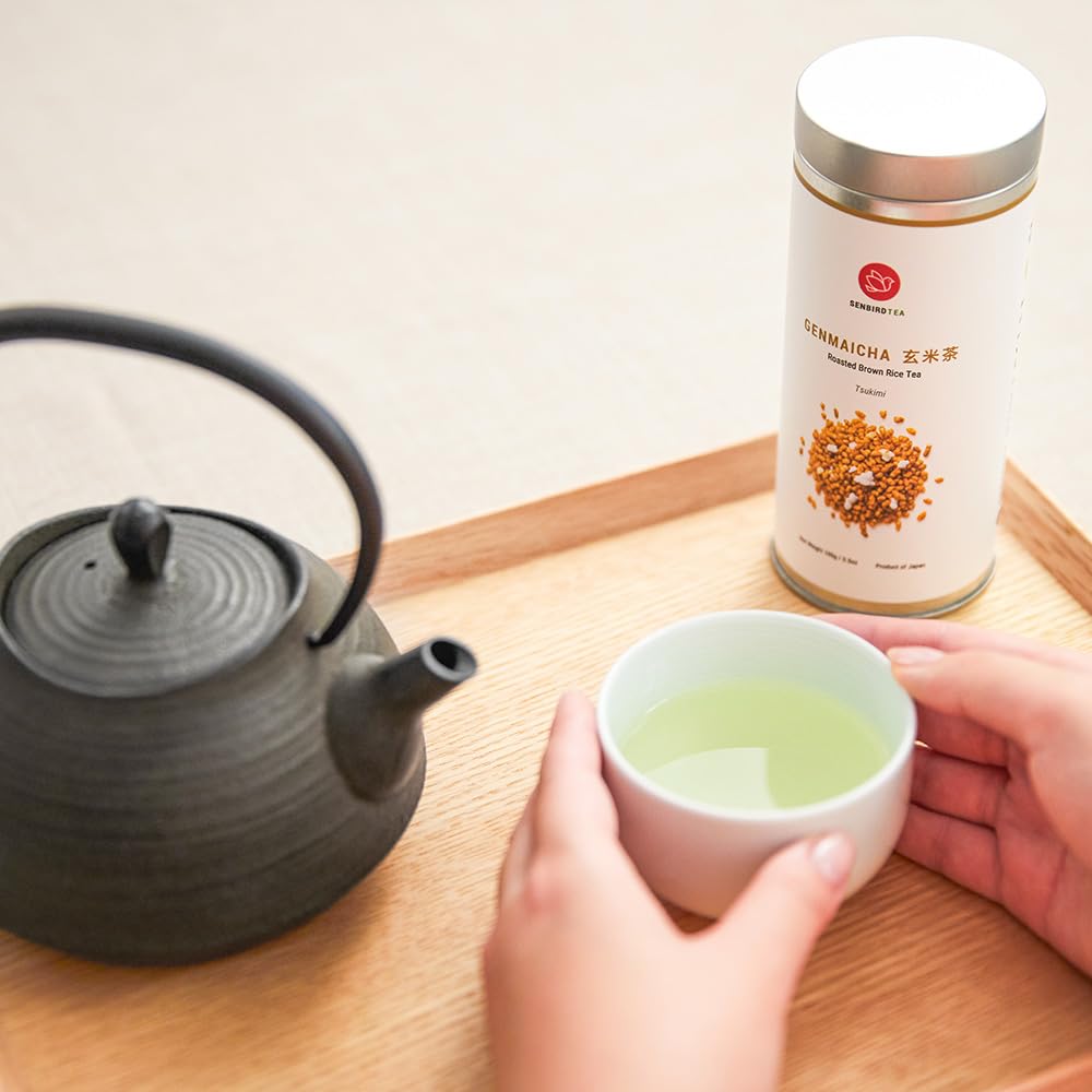 Senbird Genmaicha hot or cold serve offers versatile enjoyment.