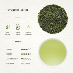 Senbird Gyokuro from Kyoto farms highlights authentic shade-grown quality.