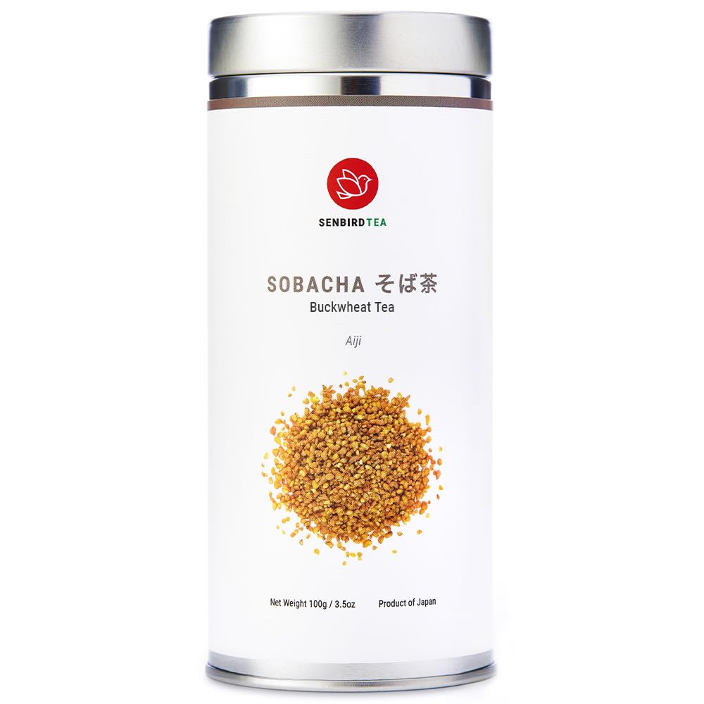 Senbird Sobacha loose-leaf tea in an airtight tin preserves freshness for daily enjoyment