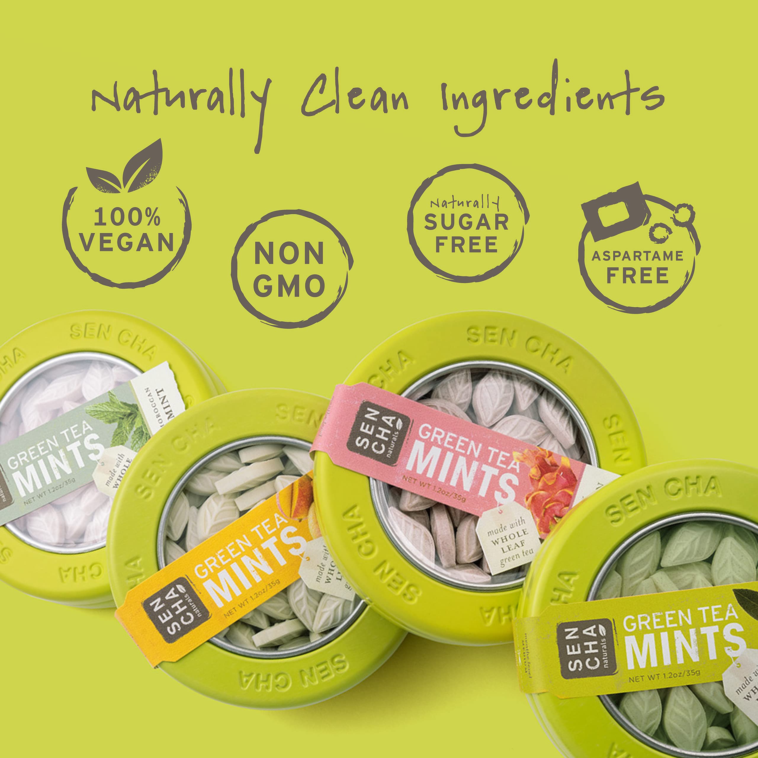 SENCHA NATURALS Green Tea Mints Moroccan Mint flavor profile and refreshing aroma