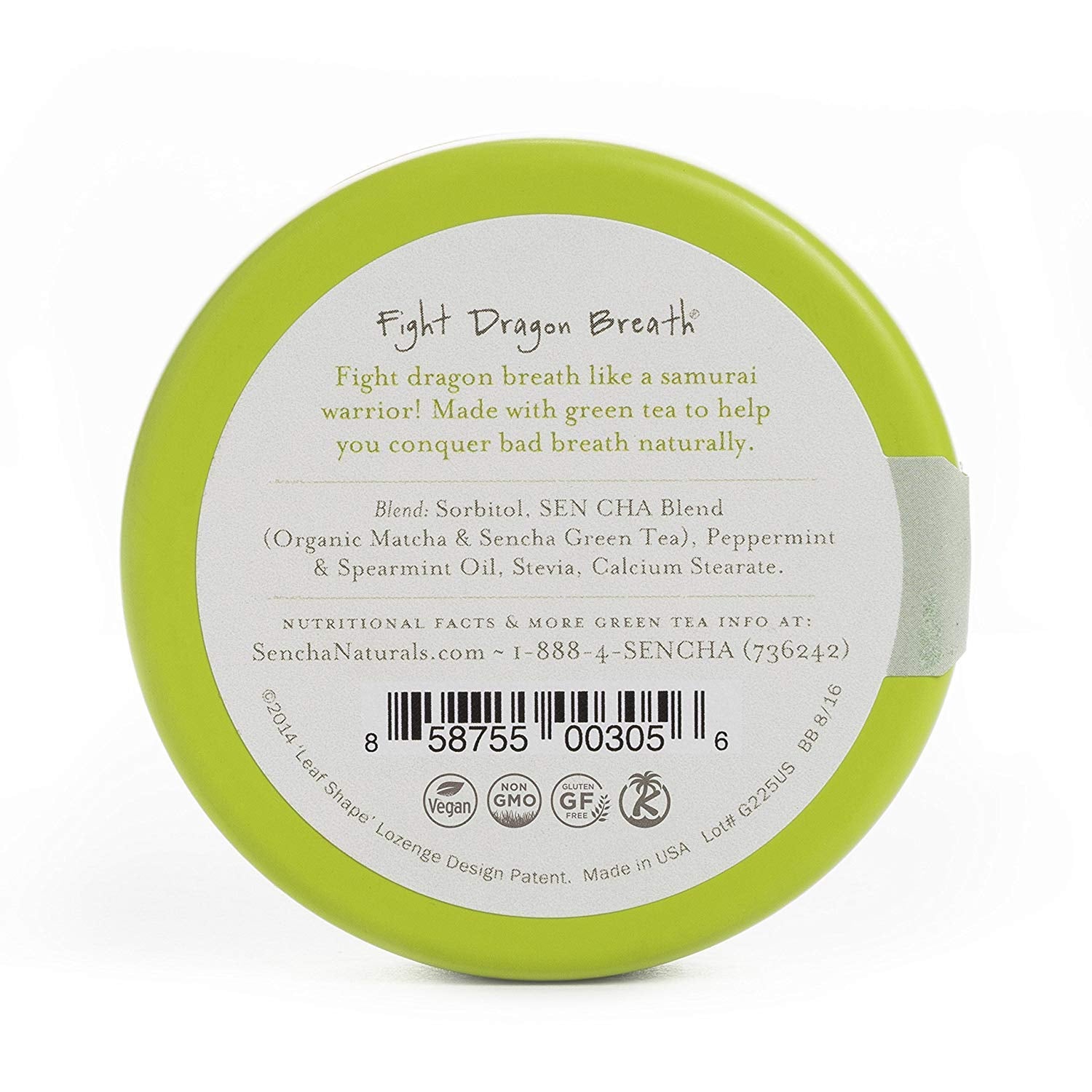 Sencha Naturals Green Tea Mints Moroccan Mint pack provides sugar-free freshness on the go