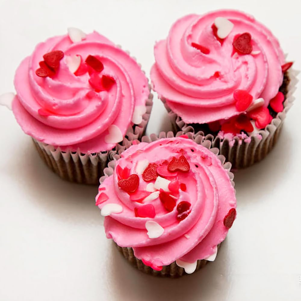 Senchanting mini pearls finish Valentine cupcakes with sophistication.