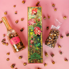 Faux sparkling champagne canister from Send A Cake adds classy celebration touch.