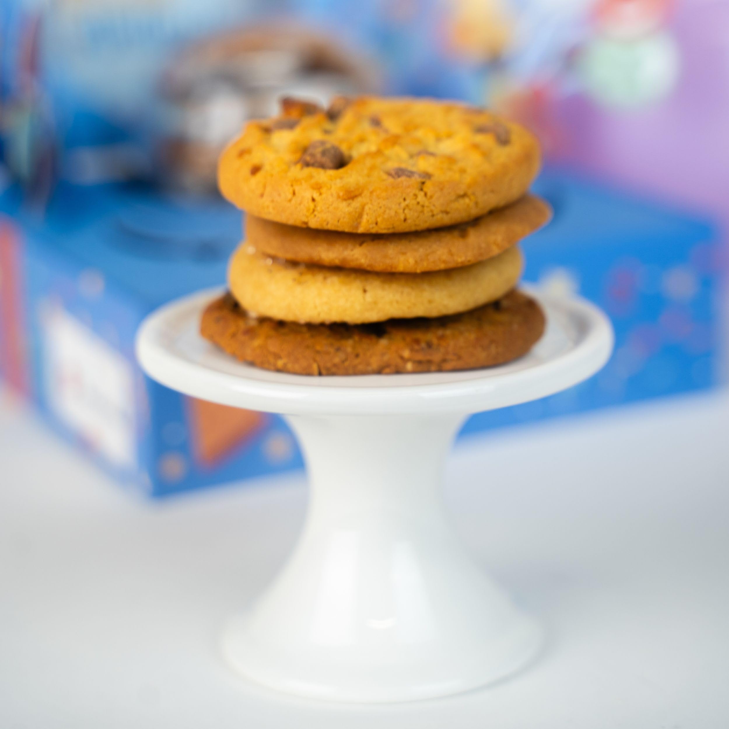Send A Cake Bloom Box Peanut Butter cookie delivers creamy richness for sharing.