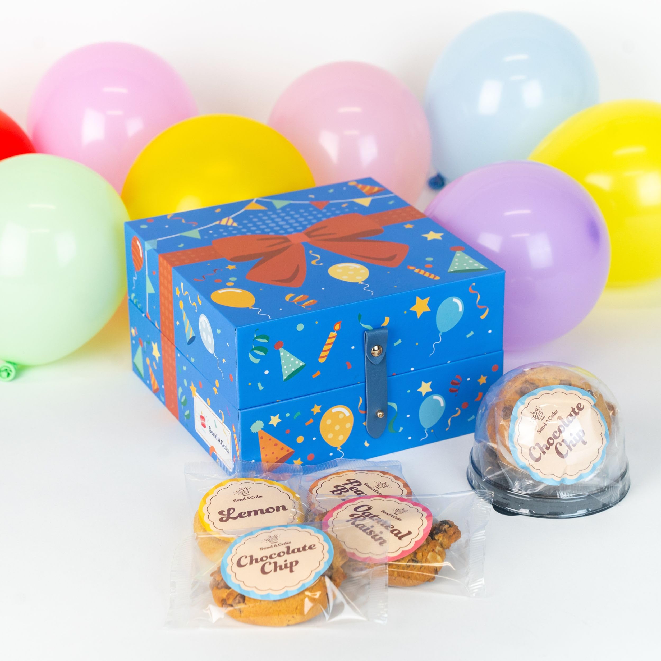 Send A Cake Bloom Box pop-up design sparks an exciting birthday unboxing moment.