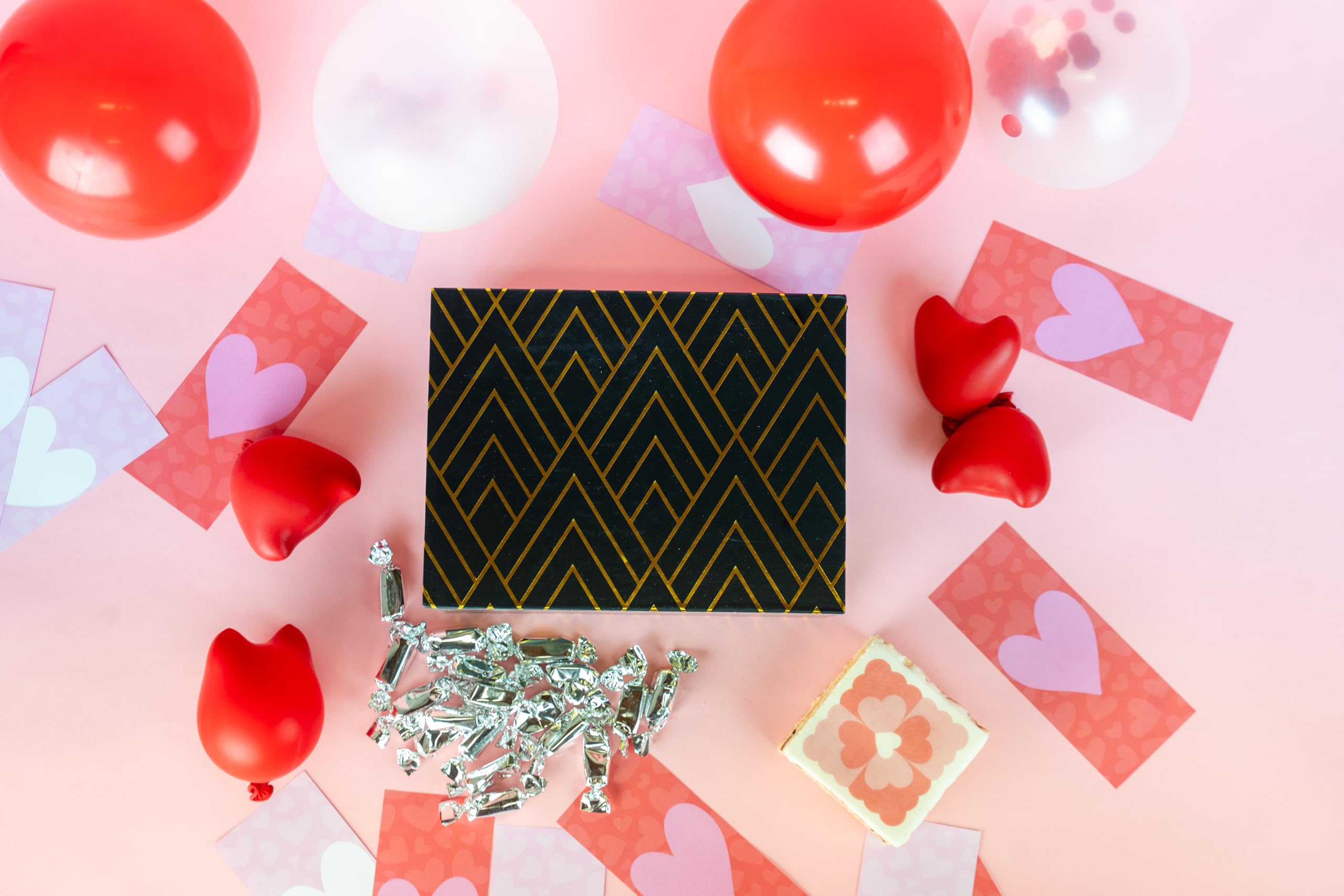 Send A Cake Luxe Love Shower Box raspberry chocolate crispy treat adds delightful texture.