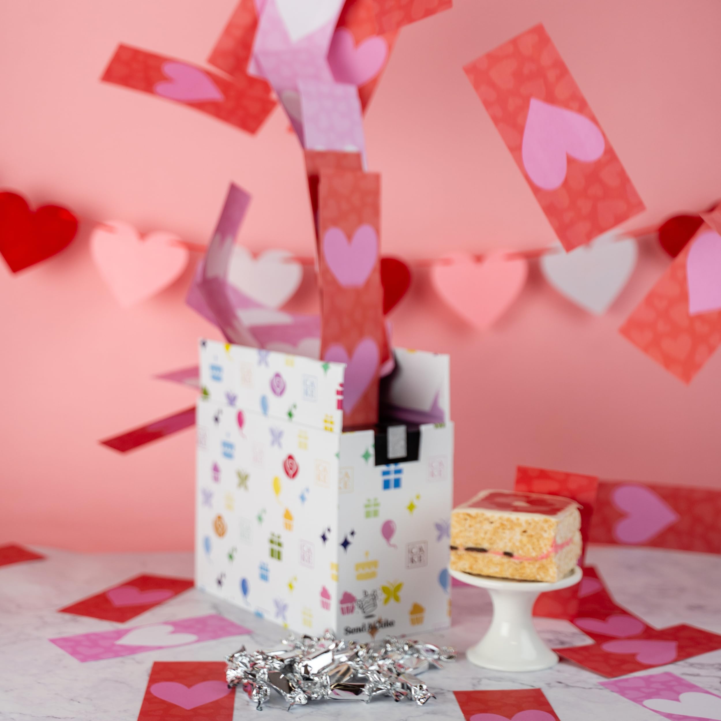 Send A Cake music card inside personalizes the gifting moment.