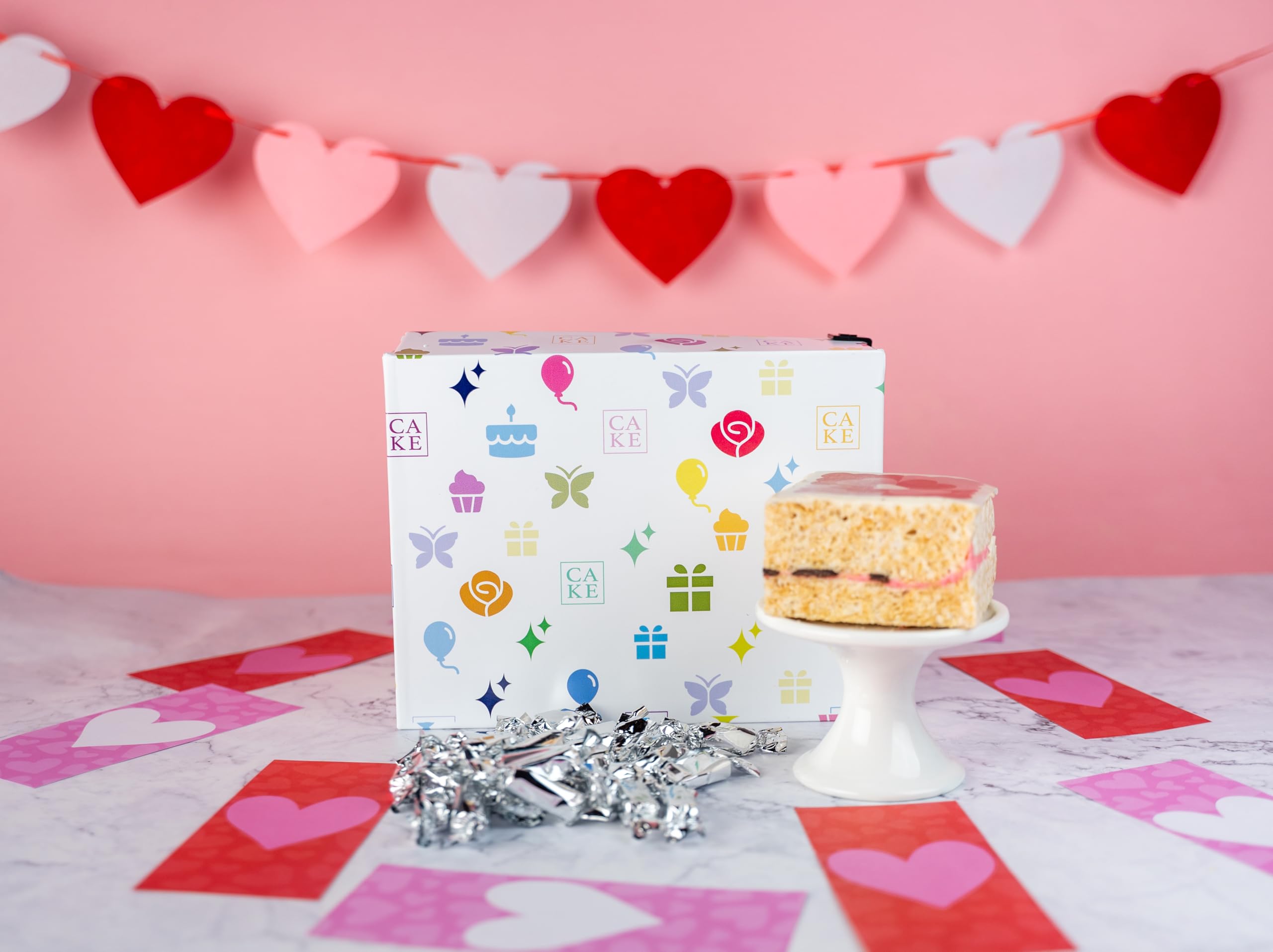 Send A Cake Raspberry Chocolate Crispy Treat close-up showcases gooey bakery style bite.