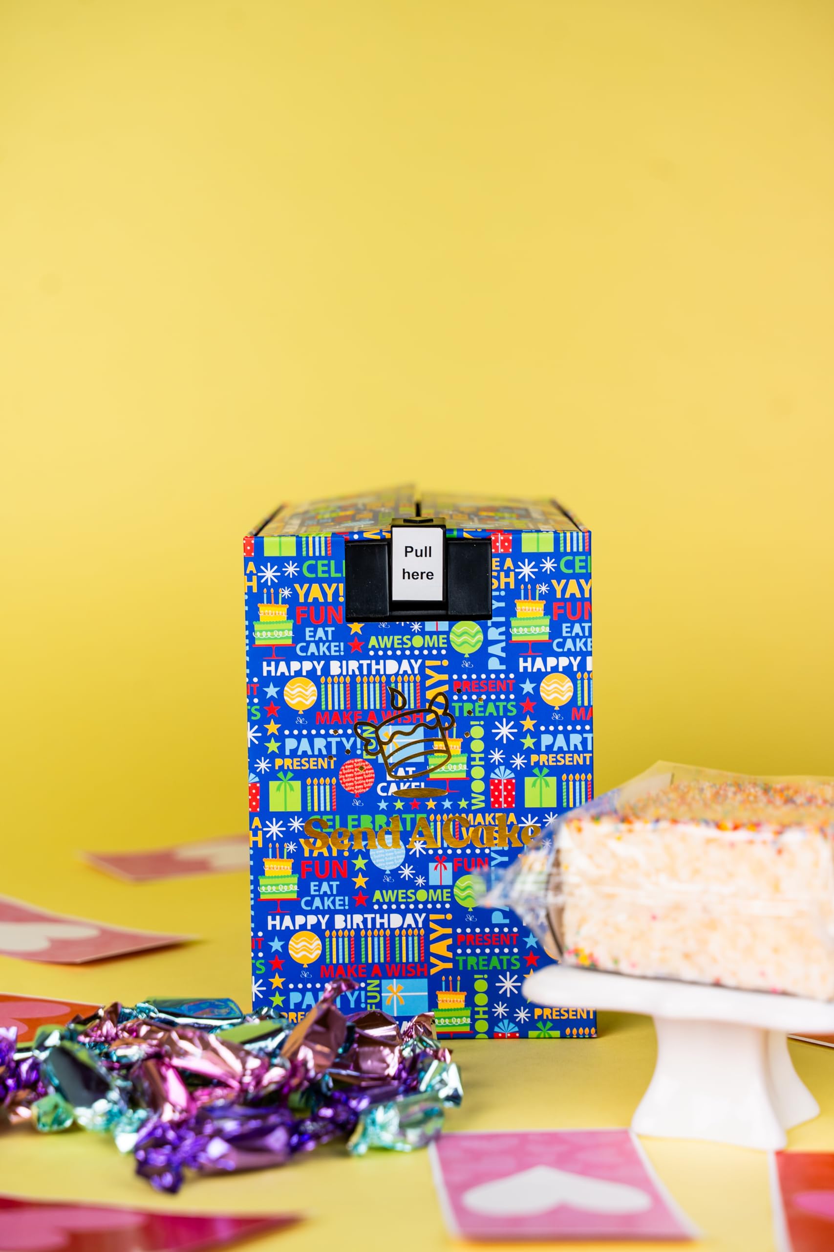 Personalize a notecard to accompany the Send A Cake gift.