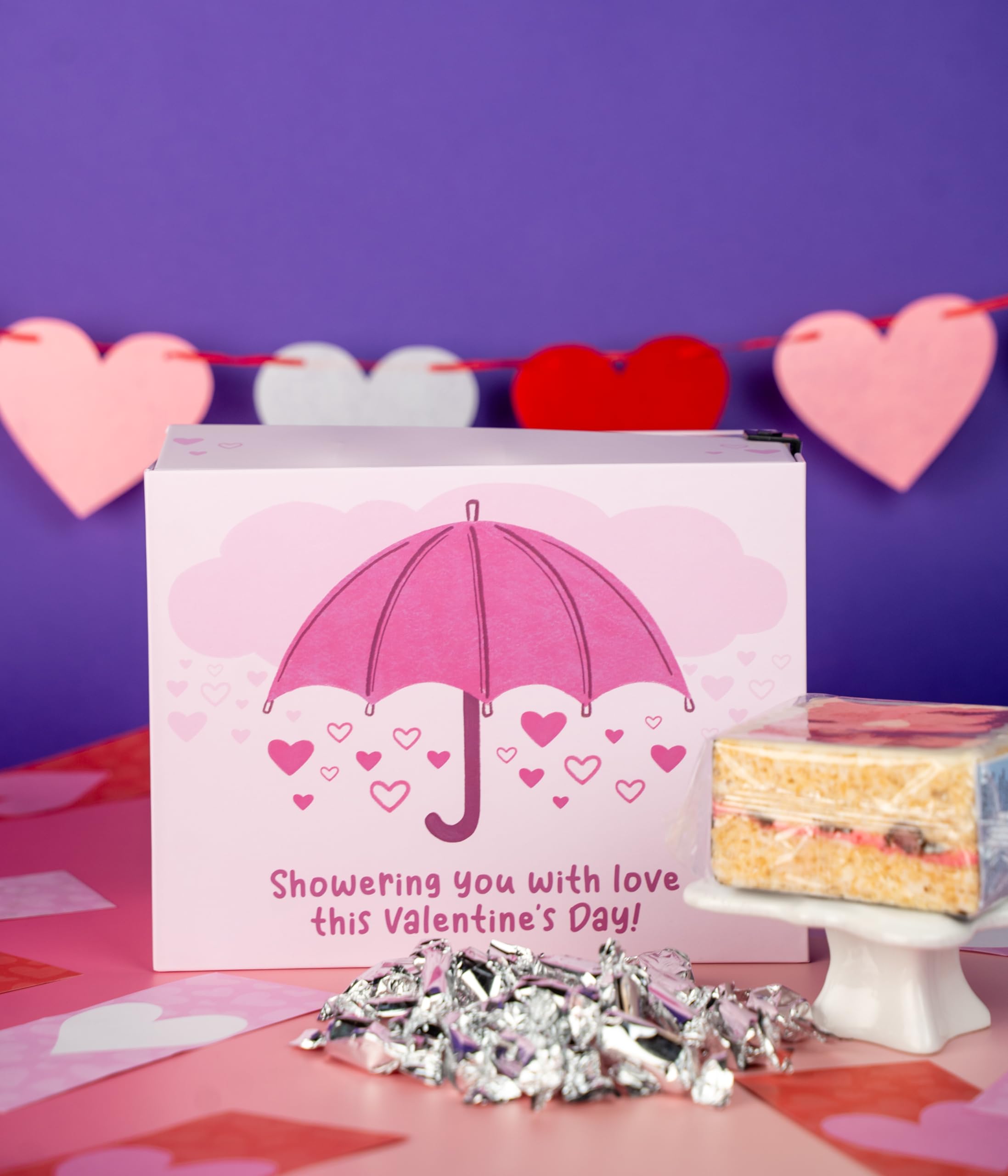 Send A Cake umbrella love shower box open scene with music surprise.