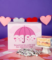 Send A Cake umbrella love shower box open scene with music surprise.