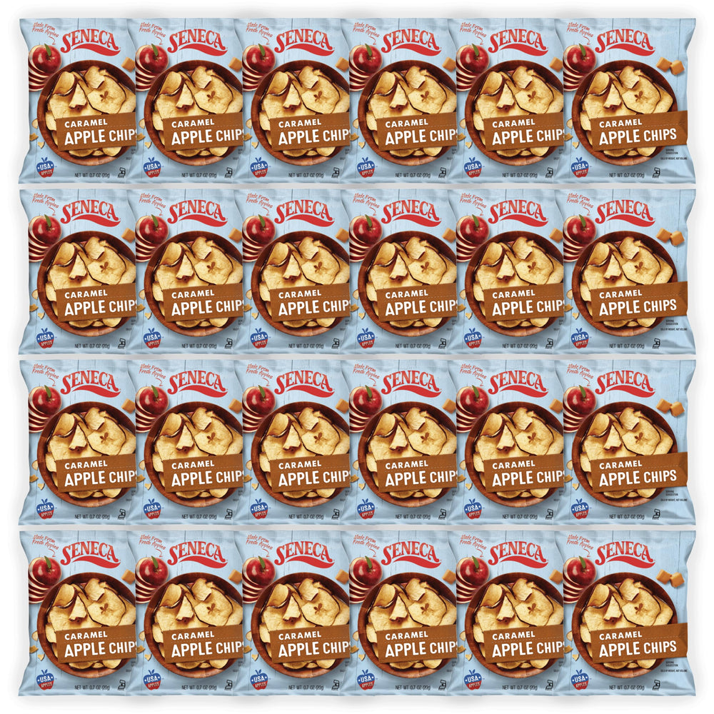 Seneca Caramel Apple Chips crisped-apple texture delivers a satisfying crunch.