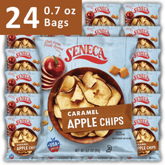 Seneca Caramel Apple Chips foil-lined-bag protects freshness after every crunch.