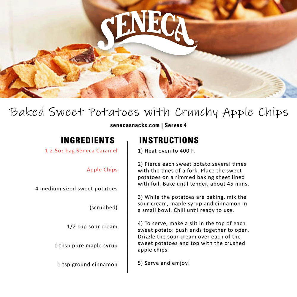 Seneca Caramel Apple Chips salad-topper option adds crunch and sweetness.
