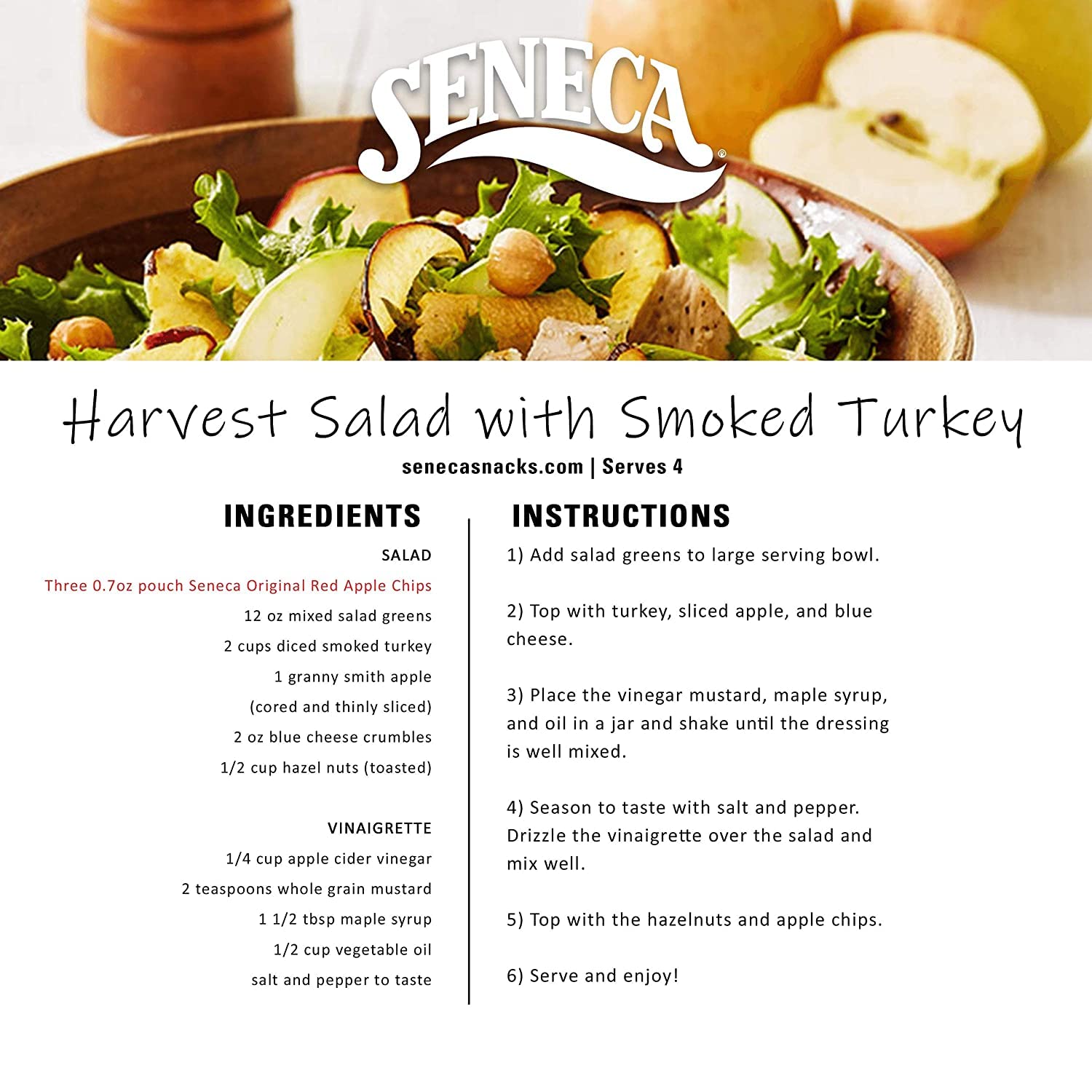 Seneca Original Apple Chips snack on the go for gluten-free, preservative-free crunch