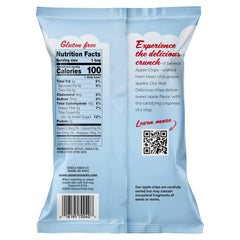 Seneca Original Apple Chips made from Red Delicious apples highlight firm slices and deep crimson color